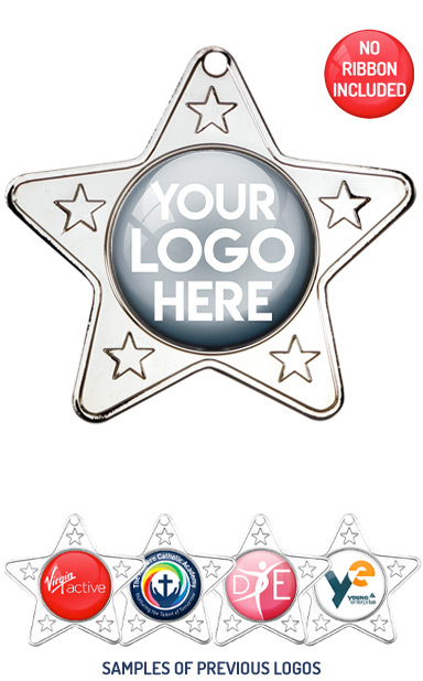 PERSONALISED M10 SILVER YOUR DANCE LOGO MEDAL - 99p or Less