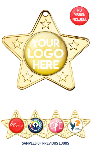 PERSONALISED M10 GOLD YOUR DANCE LOGO MEDAL - 99p or Less