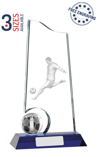 Football Glass Awards Free Engraving Free Logo Fast Delivery Trophyme